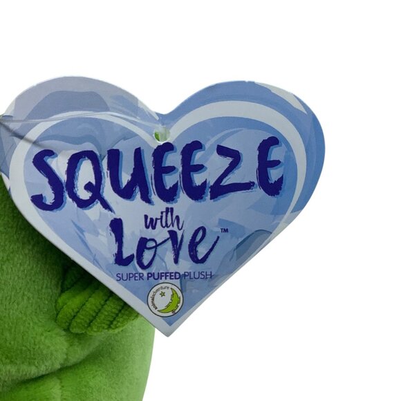 Claires Green Triceratops Dinosaur Super Puffed Plush Toy Animal Adventure NEW - Picture 2 of 6